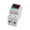 Protector de sobre/subtensión 63A 220V monofásico pantalla digital inteligente reinicio automático del hogar interruptor de apagado automático y reinicio