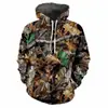 Camuflaje Bosque Caza Animal Exterior Camuflaje Primavera y Otoño Sudadera para Hombre Moda Callejera Holgada Cómoda Casual