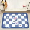 Tapete de Chão de Lama Diatomácea Desenho Stitch Cozinha Absorvente de Água Antiderrapante Secagem Rápida Tapete para Pés Entrada Entrada Tapete de Porta Decorativo Fofo