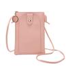 Bolsa de Moedas Pu Cor Sólida Comércio Exterior Verão Impermeável Bolsa de Mão para Celular Bolsa Transversal Feminina Estilo Coreano Bolsa Pequena de Ombro Único