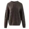 Baicai Terciopelo Cachemir 2026 Colección Otoño/Invierno Nueva: Suéter de Punto Cuello Redondo con Patrón Jacquard, Top Casual Versátil de Corte Holgado