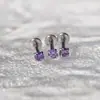Acero inoxidable circón colorido uña de labio uña de labio redonda uña de nariz presión interna diamante de color uña de hueso de la oreja venta caliente transfronteriza ventas directas de fábrica