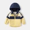 Ropa Nueva de Otoño 2026 para Niños, Chaqueta Engrosada, Sudadera con Capucha Cortavientos para Bebés, Sudadera con Bloques de Color Estilo Coreano, Venta al por Mayor para Niños