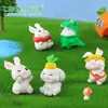 Micro decoração de paisagem DIY suculenta decoração dinossauro coelho 6 bagagem coelho decoração criativa bonsai plástico pequenos ornamentos