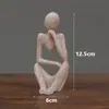 Figura de Pensador Hueco Cuidadosamente Seleccionada, Adorno de Dropshipping Transfronterizo, Escultura Hueca Ecológica de Resina