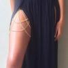 Europa y Estados Unidos nueva cadena de pierna multicapa de pedrería moda callejera sexy personalidad discoteca cadena corporal de pierna fábrica al por mayor