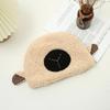 Sombrero de otoño e invierno para mujer Nuevo gorro de cordero de dibujos animados lindo Estilo coreano versátil cálido felpa de cordero protección para las orejas gorro tipo pulóver