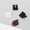 Hebilla de Tablero Trasero de Plástico Blanco Soporte de Tablero Trasero de Gabinete de 45 Grados Soporte de Ángulo Pequeño de Plástico con Juego de Tornillos Autoperforantes