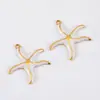 Colgante de Estrella de Mar con Goteo de Aceite de Acero Inoxidable 304 Transfronterizo Serie de Animales Marinos de Verano Colgante Individual Accesorios de Joyería DIY