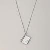 Collar con colgante de sobre de acero de titanio transfronterizo amor grabado al por mayor cadena para la clavícula cadena para el cuello de mujeres amantes no se decolora