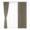 Juego de Cortinas Eléctricas Personalizado Apertura y Cierre Ajuste a Alta Temperatura 1.5x Tela de Chenilla para Hotel Cortinas Gruesas para Hotel