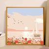 Pintura al Óleo Digital DIY Pintura de Paisaje Tamaño Pequeño 20*20cm Pintura Decorativa para Sala de Estar Pintura para Colgar Regalo para Niños Coloración Acrílica