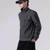 Jaqueta Masculina Americana Funcional com Gola Alta para Primavera e Outono Marca Tendência Vento Frio à Prova de Vento Jaqueta de Motociclista Esportiva Masculina Roupa Masculina Top