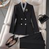 Vestido de Traje Blanco de Alta Gama de Primavera y Otoño Vestido Profesional Elegante Diosa Falda Línea A Traje Conjunto de Dos Piezas para Mujer