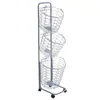 Cesta para ropa sucia de malla de alambre metálico directo de fábrica, cesta de almacenamiento de ropa sucia para baño, cubo de ropa sucia con ruedas, negro y blanco, venta al por mayor