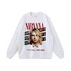 Estilo americano High Street vintage Retro Rock and Roll Figura Impressa Lavável Velha Camiseta de manga curta Camiseta de manga meia masculina e feminina