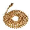 Cadena de Bolitas de Acero Inoxidable de 2.4 mm al por Mayor para Fabricantes Cadena Sencilla Versátil de Perlas Onduladas Cadena para Accesorios de Bricolaje Collar de Acero de Titanio
