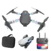 Dron E88 Transfronterizo Doble Cámara Aéreo Plegable Ligero Quadcopter E99 Altura Fija K3 Avión de Juguete con Control Remoto