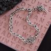 Pulseira de Cruz de Diamante Estilo Retrô Personalizada para Mulheres Estilo Ins Moda Nicho Hip-Hop Versátil Moda Joia de Casal
