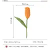 Flor de tulipán de lana cerrada terminada flor tejida ramo de mano ganchillo al por mayor Día de San Valentín Día del Maestro