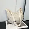Bolso con Forma de Empanadilla, Sencillo y Elegante, Bolso para Mujer, Nailon Ligero, Moderno, Gran Capacidad, Bolso de Hombro, Bolso Cruzado Casual para el Día a Día