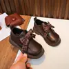 Zapatos de Cuero para Niñas Estilo Primavera Zapatos Británicos para Niños Mocasines con Lazo Mary Janes para Niños Medianos y Mayores Zapatos de Princesa de Suela Gruesa