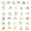 56 Nuevas Pegatinas de Graffiti Coloridas de Dibujos Animados de Estrellas y Nubes Transfronterizas para Recompensar Pegatinas Hechas a Mano de Bricolaje para Niños en Stock