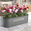 Caja de Flores de Hierro Forjado de Acero Inoxidable para Exterior Valla Valla Jardín Municipal Valla de Columpio Departamento de Ventas Caja de Flores Jardinera