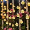 Luces Solares LED para Exteriores de Bola de Burbujas Cadena de Luces Camping Paisaje Árboles Patio Decoración Navideña Tira de Luces de Ambiente