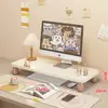 Bandeja para Teclado de Escritorio Base Elevadora de Monitor Soporte para Escritorio de Oficina Estante de Almacenamiento Elevador para Computadora de Escritorio