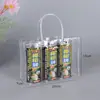 Bolsa Tote de PVC Transparente em Estoque, Sacola de Presente, Portátil de Plástico Impermeável Tendência Sacola de Embalagem de Lembrança, Logo Personalizado