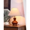 [Transfronterizo] Lámpara de mesa de cerámica estilo chino para dormitorio y sala de estar con pantalla de tela, pantalla de lámpara vintage para sala de té, decoración de mesita de noche estilo antiguo