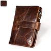 Explosiones de Comercio Exterior Anti-RFID Billetera de Cuero Crazy Horse para Hombre Billetera de Cuero Genuino Corta con Hebilla