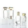 Novo frasco de perfume frasco de vidro transparente frasco de spray de imprensa 30ml viagem portátil óleo essencial essência amostra frasco