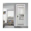 Fabricante de Foshan puerta batiente de borde estrecho, puerta de vidrio ultra clara Changhong, puerta corredera de marco medio estrecho para baño, puerta batiente de aleación de aluminio