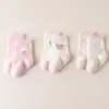 Bebés Recién Nacidos 0-1-3 Años Calidad A Terciopelo Australiano Boca Suelta Otoño e Invierno Forro Polar Engrosado Cálido Calcetines a Media Pantorrilla