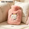 Bolsa de Água Quente de Cartoon para Enchimento de Água de Inverno Ursinho Fofo de Lã Bolsa Térmica para Água Quente Despejar Quente Barriga Quente Bolsa de Mão Venda por Atacado