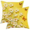 Produto Popular Transfronteiriço: Fronha Floral Bordada de Imitação, Série Primavera, Capa de Almofada para Sofá Casa Quarto