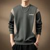 Moletom Color Blocking Retro Americano de Alta Qualidade para Homens, Novo Estilo de Outono, Jaqueta Casual Tendência de Peso Pesado 380g com Caimento Solto para Homens