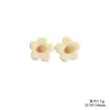 Flor de Cinco Pétalos Redondeada Esmerilada de Resina Accesorios Pequeños para Manualidades DIY Pegamento de Crema Fundas de Teléfono, Imanes de Refrigerador y Materiales para Hebillas de Zapatos