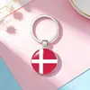 Llavero de gema de tiempo de bandera nacional de la OTAN Estados Unidos Reino Unido Francia Alemania joyería llavero colgante