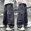 Pantalones de Primavera y Otoño para Niños 2026 Nuevo Estilo Holgado Casual Cargo Jogger para Niños Mayores