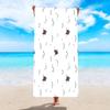 Toalla de playa absorbente de secado rápido con estampado de microfibra, toalla de playa de terciopelo de doble cara, chal protector solar para natación en la playa, venta al por mayor
