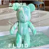 Oso fluido blanco en bruto diy hecho a mano red popular oso violento fluido adornos tienda hecha a mano puesto de mercado comercio exterior suministro al por mayor