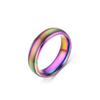 Anillo Cambiante de Color Sensible a la Temperatura 6mm Anillo de Pareja Joyería de Acero Inoxidable Regalo para Estudiante Anillo con Letra Sensible a la Temperatura