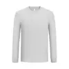Camiseta de manga larga con cuello redondo de Lenzing Modal de doble capa para otoño e invierno, uso unisex en grupo, versátil con diseños estampados y bordados