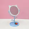 Mini espejo de almacenamiento con orejas de gato escritorio de escritorio Espejo dormitorio espejo pequeño espejo único espejo de joyería fábrica al por mayor