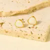 Brincos de Aço Inoxidável Estilo Doce Coração Leve Luxo Design de Nicho Brincos de Gota de Óleo Brincos de Temperamento Menina em Estoque