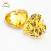 3x3 ~ 15x 15mm 3A coração de pêssego em forma de pedra zircônia colorida coleção anel atacado superfície da pedra joia pedra bruta joias DIY