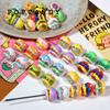 Cuentas pintadas a mano hamburguesa cadena para teléfono móvil DIY encaje punto joyería hecha a mano cuentas sueltas accesorios colorido ins accesorios nicho